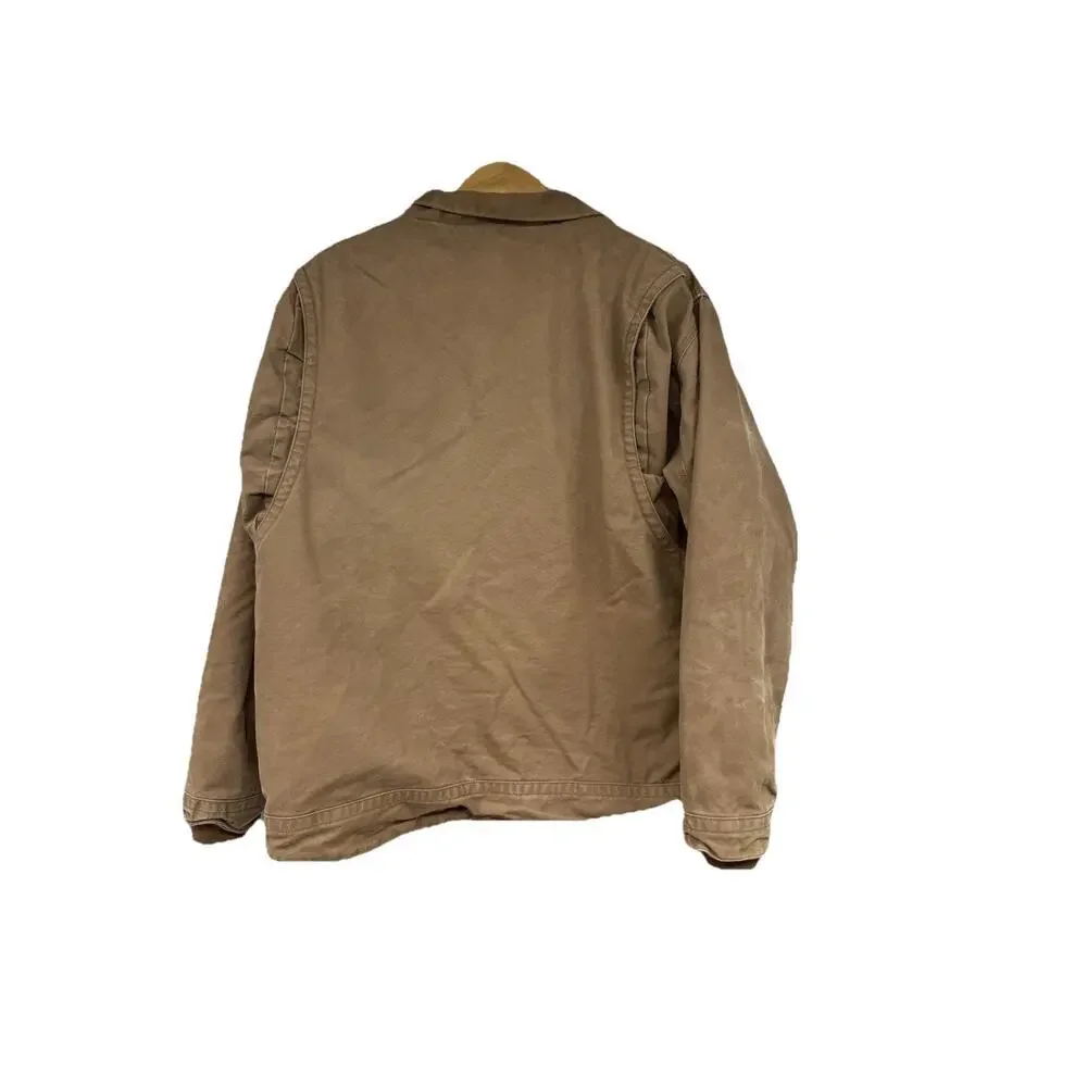 Berne‎ JL17 Men's Flagstone Flannel-Lined Duck Jacket Tan Brown Size L Large